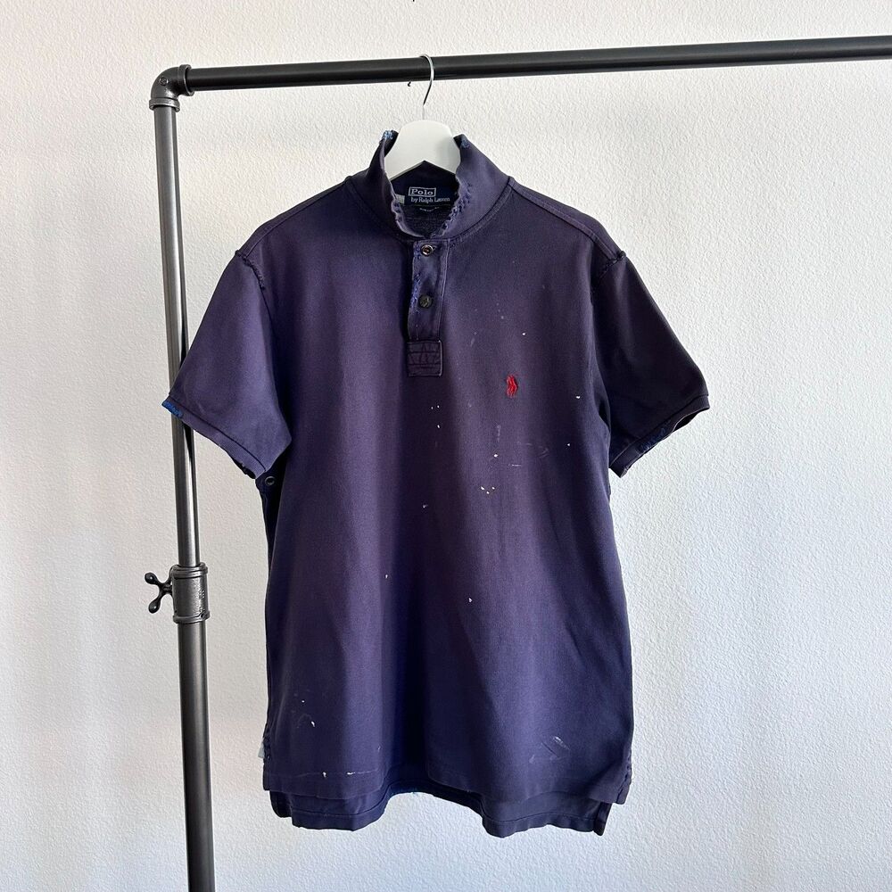 Polo by Ralph Lauren Blue distressed Polo Shirt - Large